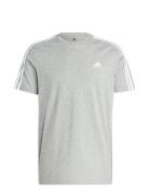 Adidas Sportswear Essentials Single Jersey 3-Stripes T-Shirt Grå