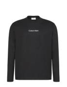 Calvin Klein Ls Rlxd Standard Logo Crewnk Tee Svart