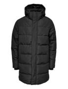 ONLY & SONS Osjcarl Life Long Quilted Coat Otw Svart