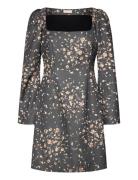 By Ti Mo Tailored Satin Mini Dress Grå