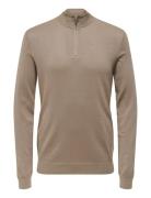 ONLY & SONS Onswyler Life Reg 14 Half Zip Knit Noos Beige