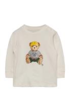 Ralph Lauren Baby Polo Bear Cotton Long-Sleeve Tee Vit