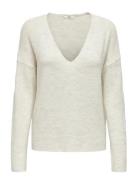 JDY Jdyelanora L/S V-Neck Pullo. Knt Noos Vit