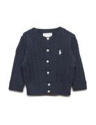 Ralph Lauren Baby Mini-Cable Cotton Cardigan Blå