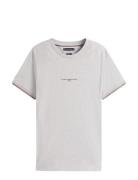 Tommy Hilfiger Tommy Logo Tipped Tee Grå