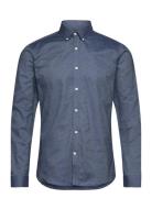 Lindbergh Yarn Dyed Oxford Superflex Shirt Blå