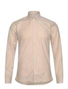 Lindbergh Yarn Dyed Oxford Superflex Shirt Kräm