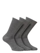 Alpacasocks&Co Knitted Merino Socks In 3-Pack Mixed Grå