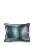 Juna Bæk&Bølge Pillowcase 60X50 Cm Green/Light Blue Se Blå