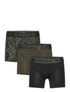 Björn Borg Cotton Stretch Boxer 3P Khaki Green