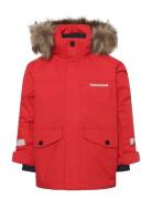 Didriksons Bjärven Kids Parka 4 Röd