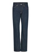 Weekday Orbit Mid Rise Regular Straight Leg Jeans Marinblå