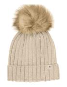 Huttelihut Hat Knit Alpaca Pompom Kräm