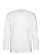 Lindbergh Over D Pocket Tee L/S Vit