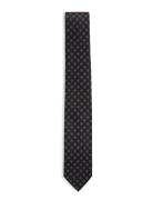 Lindbergh Black Tie With Pattern 7 Cm Marinblå
