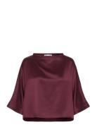 Ahlvar Gallery Thea Satin Tee Burgundy