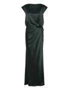 Ahlvar Gallery Yui Satin Wrap Dress Grön