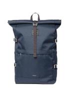 SANDQVIST Icon Rolltop Backpack L Marinblå