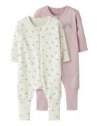 Name It Nbfnightsuit 2P Zip Ff Jet Rainbow Noos Rosa