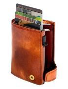 Tony Perotti Furbo Cardholder W/ Banknote And Coin Pocket Brun