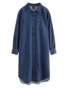 Lindex Midi Shirt Dress Blå