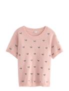 Lindex T Shirt Knitted Featheryarn Rosa