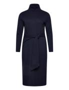 Lauren Women Tie-Front Turtleneck Dress Marinblå