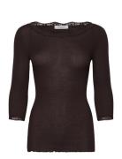 Rosemunde Rwbeatrice 3/4 S Boatneck T-Shirt Svart