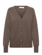 Rosemunde Rwlaica Cashmere Ls V-Neck Lace Car Brun