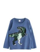 Lindex Top Med Dinosaur Marinblå