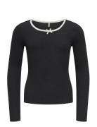 Kids Only Kogsofia L/S Bow Top Jrs Svart
