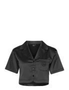 OW Collection Lemongrass Crop Shirt Svart