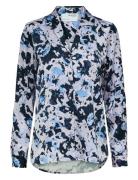 Selected Slfaronia Ls Aop Satin Shirt B Lila