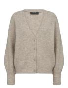 MOS MOSH Mmthora V-Neck Knit Cardigan Grå
