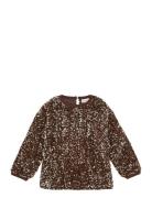Minymo Blouse Ls W. Sequins Brun