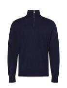 Calvin Klein Ls 100% Merino Qz 14Gg Marinblå