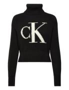 Calvin Klein Jeans Blown Up Ck Loose Sweater Contra Svart