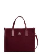 Tommy Hilfiger Th City Small Tote Melton Burgundy