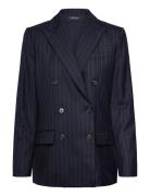 Lauren Ralph Lauren Double-Breasted Pinstripe Twill Blazer Marinblå