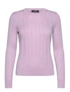 Lauren Ralph Lauren Pointelle-Knit Cotton-Blend Sweater Rosa
