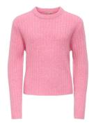Kids Only Kogjeanett Life Ls Rib O-Neck Cp Knt Rosa