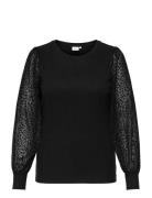 ONLY Carmakoma Carvelena L/S O-Neck Blouse Jrs Svart