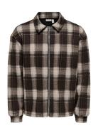 ONLY & SONS Onshendon Loose Ls Zip Overshirt Sweat Brun