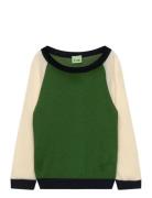 FUB Colour Block Blouse Grön