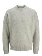 Jack & J S Jjesoho Ollie Knit Crew Neck Sn Grå