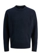 Jack & J S Jjesoho Ollie Knit Crew Neck Sn Marinblå