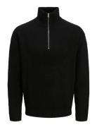 Jack & J S Jjesoho Ollie Knit Half Zip Sn Svart