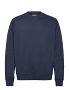 Mos Mosh Gallery Mmgfrench Faded Sweat Marinblå