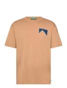 Scotch & Soda Relaxed Fit Front + Back Aw T-Shirt Beige