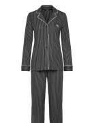 Lauren Ralph Lauren Homewear Lrl L/S Notch Collar Long Pant Pj S Svart